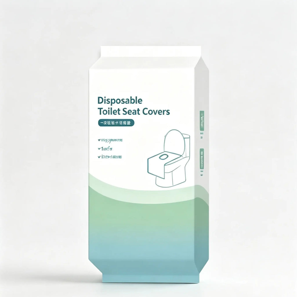 Disposable Rectangular Toilet Seat Cover Set, 10/20/30-Pack Single-Use Nylon Solid 16x24in Waterproof Portable Non-Slip Individually Wrapped Boxed Toilet Lid & Tank Covers for Home Bathroom Hygiene Essentials