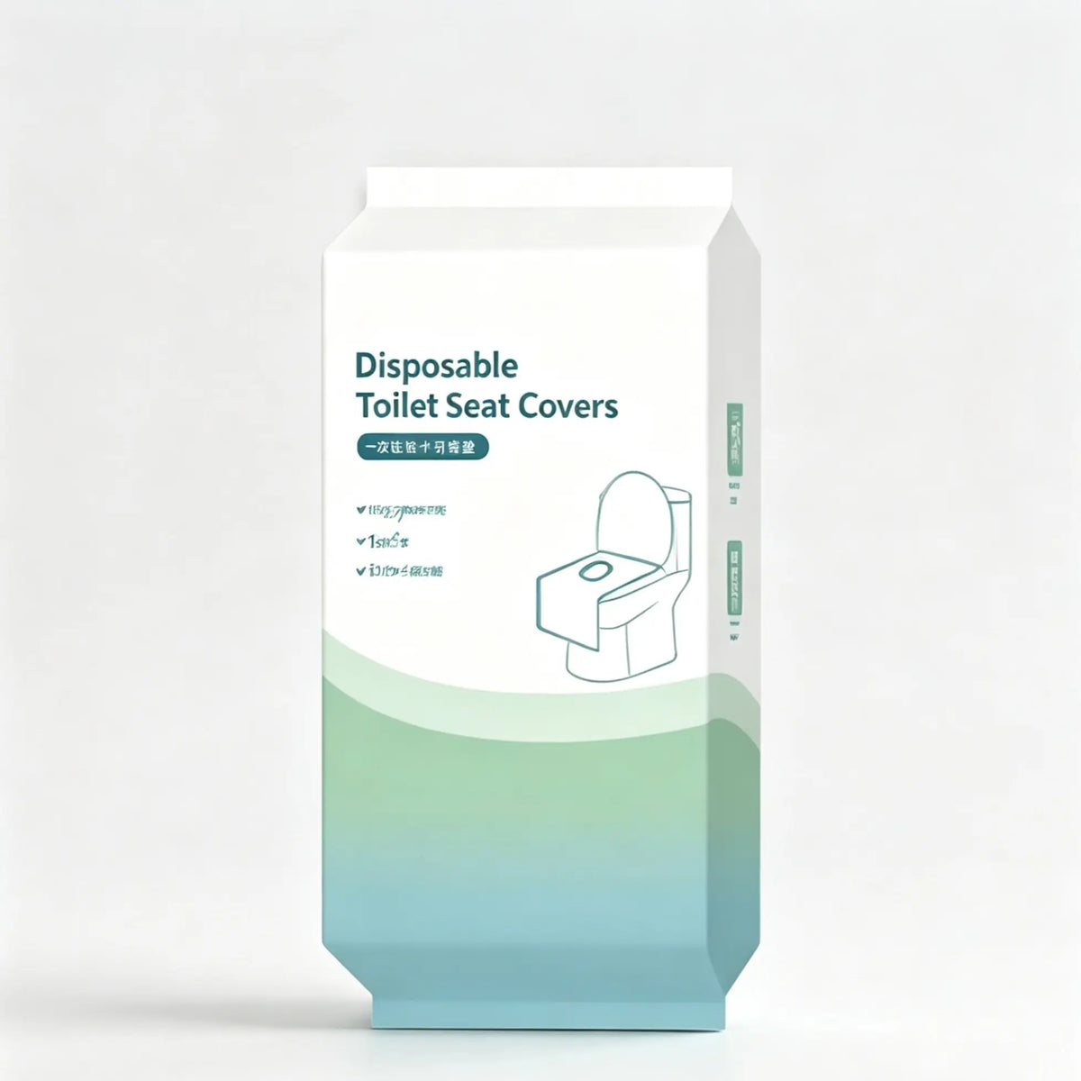 Disposable Rectangular Toilet Seat Cover Set, 10/20/30-Pack Single-Use Nylon Solid 16x24in Waterproof Portable Non-Slip Individually Wrapped Boxed Toilet Lid & Tank Covers for Home Bathroom Hygiene Essentials
