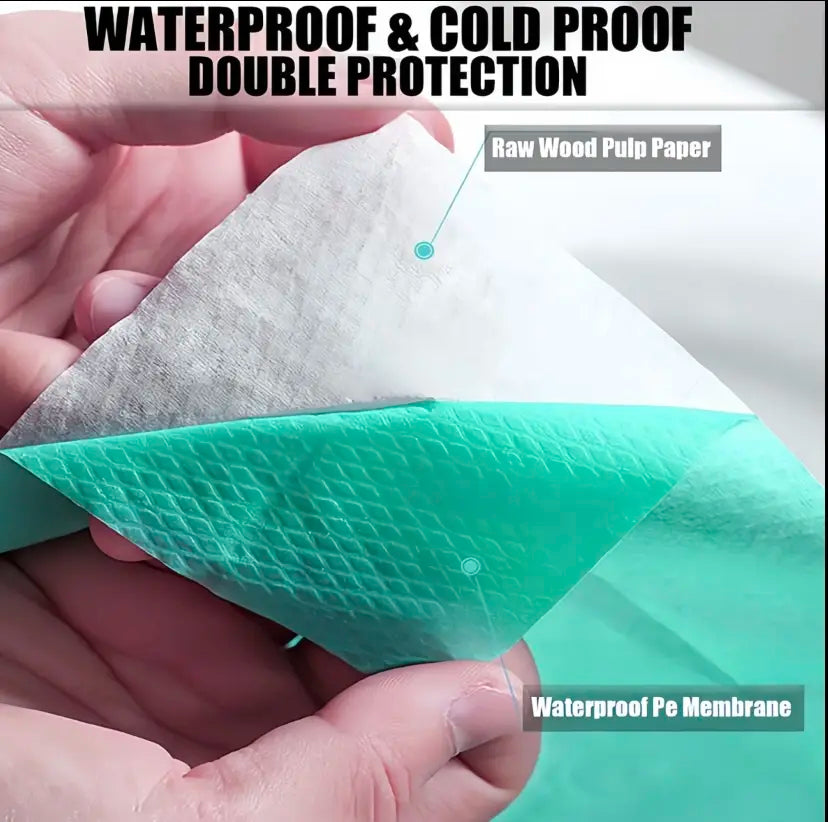 Disposable Rectangular Toilet Seat Cover Set, 10/20/30-Pack Single-Use Nylon Solid 16x24in Waterproof Portable Non-Slip Individually Wrapped Boxed Toilet Lid & Tank Covers for Home Bathroom Hygiene Essentials
